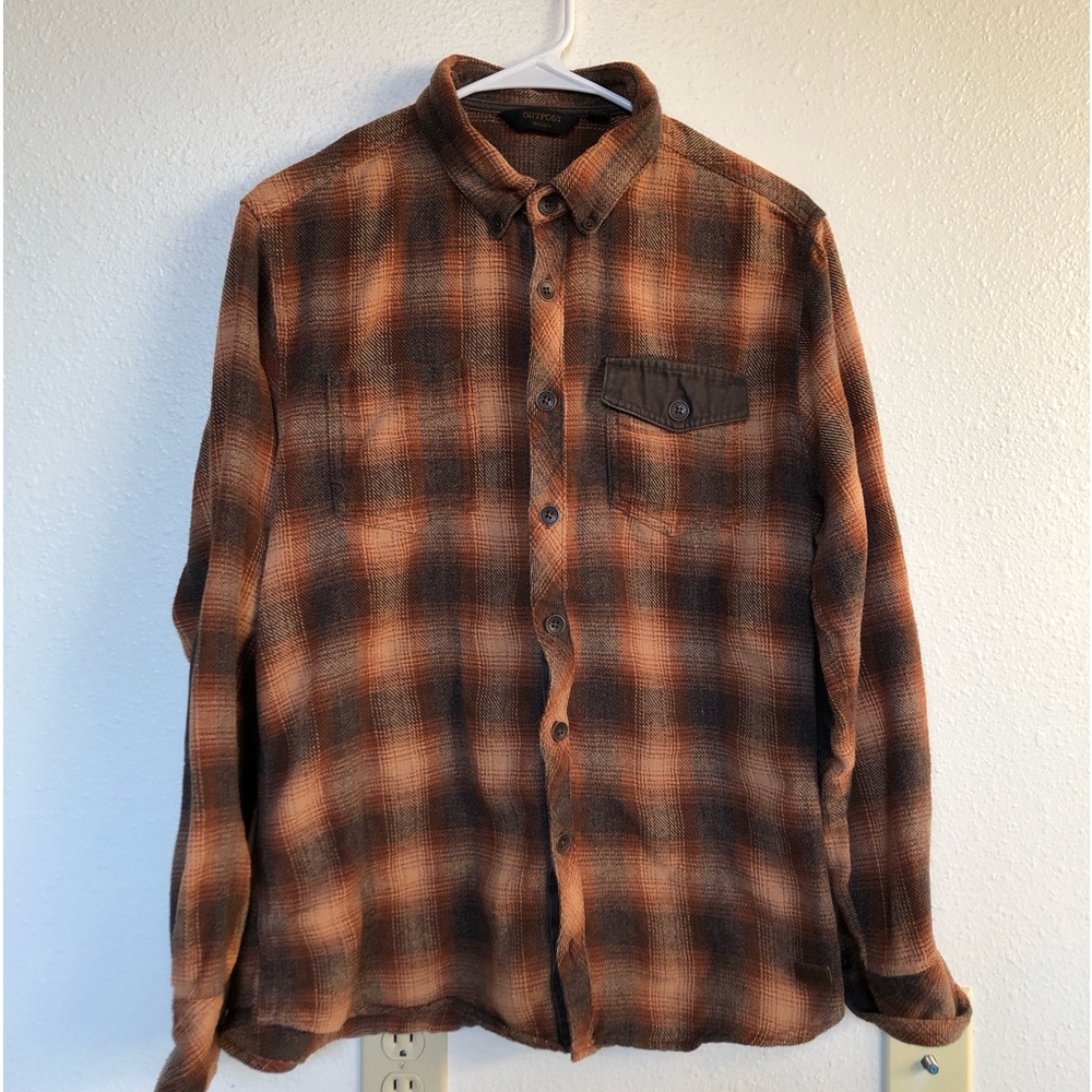 Men’s Brown Button Down Flannel